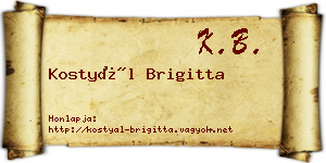 Kostyál Brigitta névjegykártya