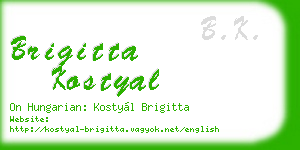 brigitta kostyal business card